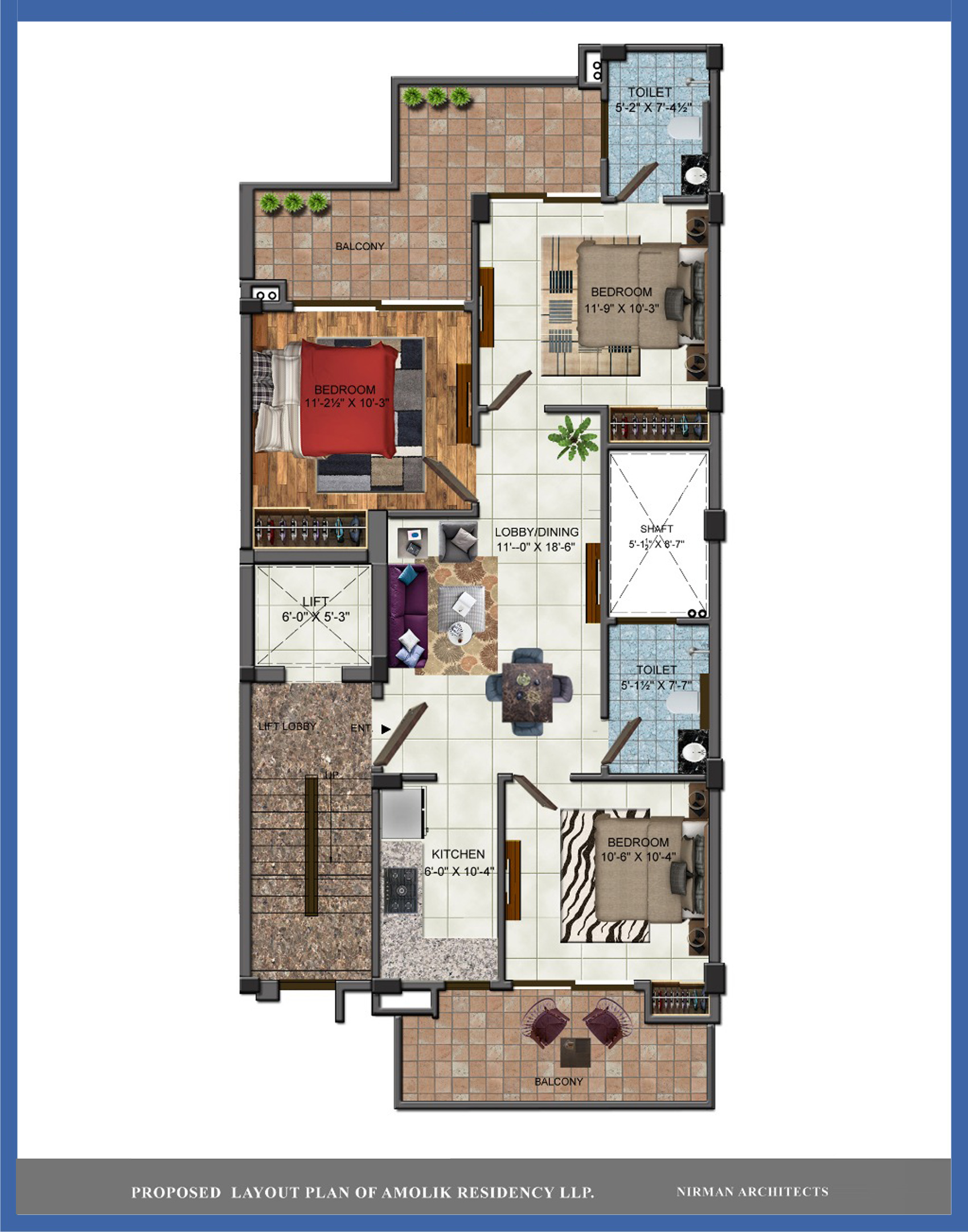 Floor Plan Amolik Residency